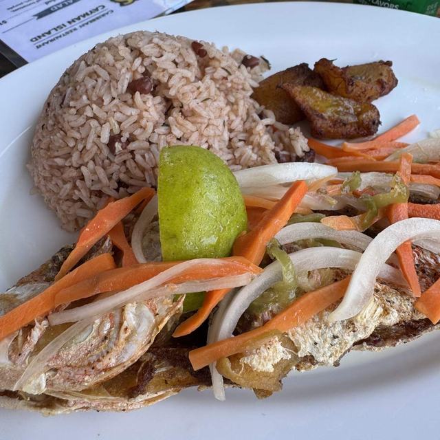 Plate with fried plantain